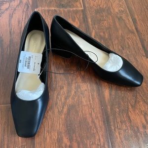 Black Square Toe Heels